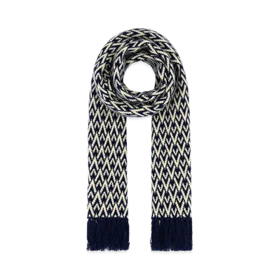 Valentino Embroidered Wool Toute La V Scarf "Printed"