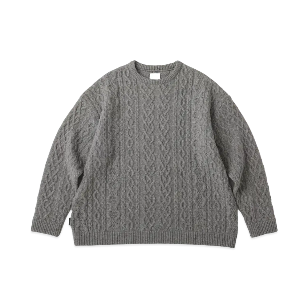 S.F.C Cable Crew Knit "Grey Mix"