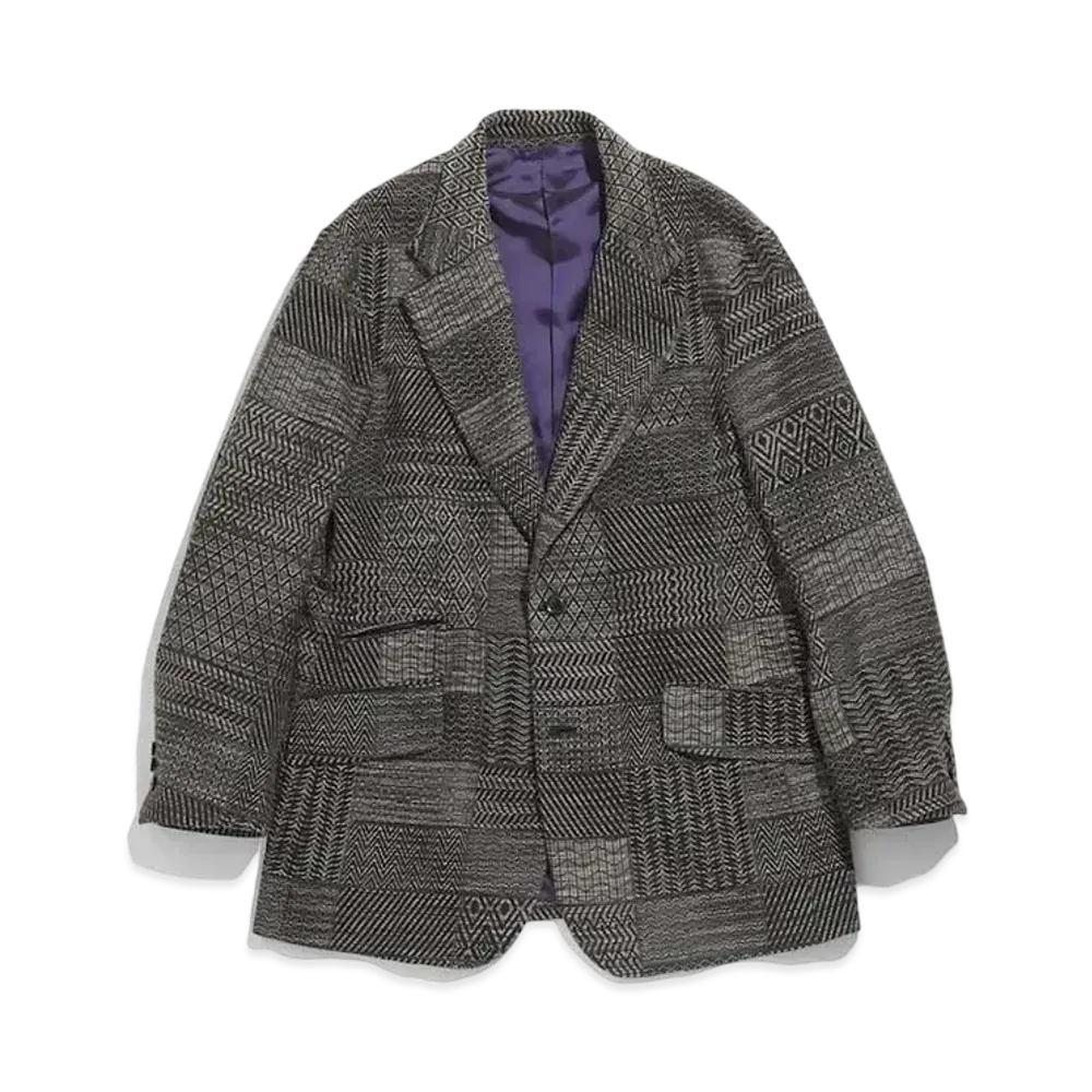 Needles 2B JACKET - W/N MULTI PATTERN JQ. "Charcoal"