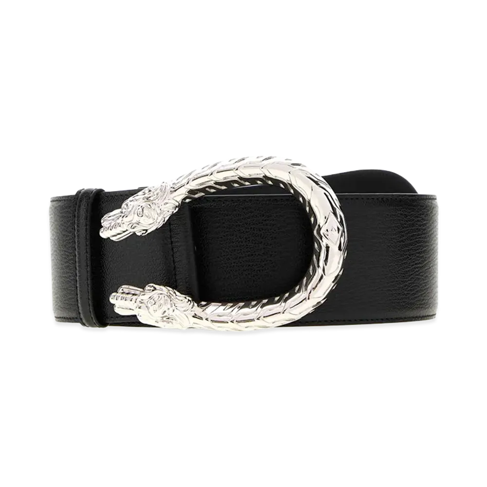 GUCCI Women's Leather Dionysus Belt "Black"
