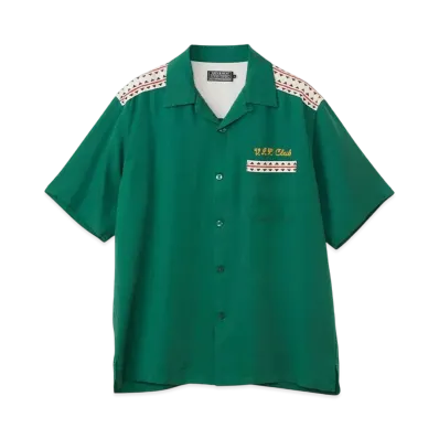 HYSTERIC GLAMOUR Mondo Hysteric Bowling Shirt "Green"