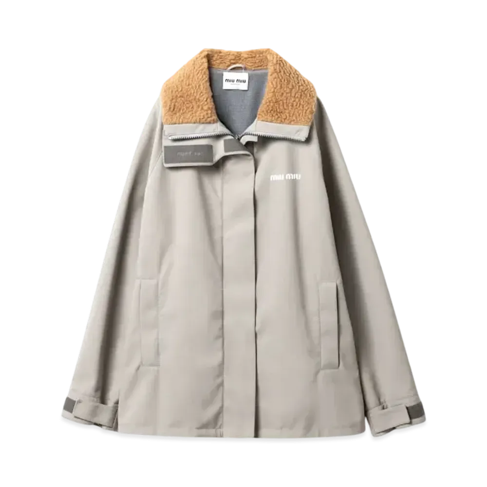 MIUMIU Cordura Blouson Jacket "Steel Gray"