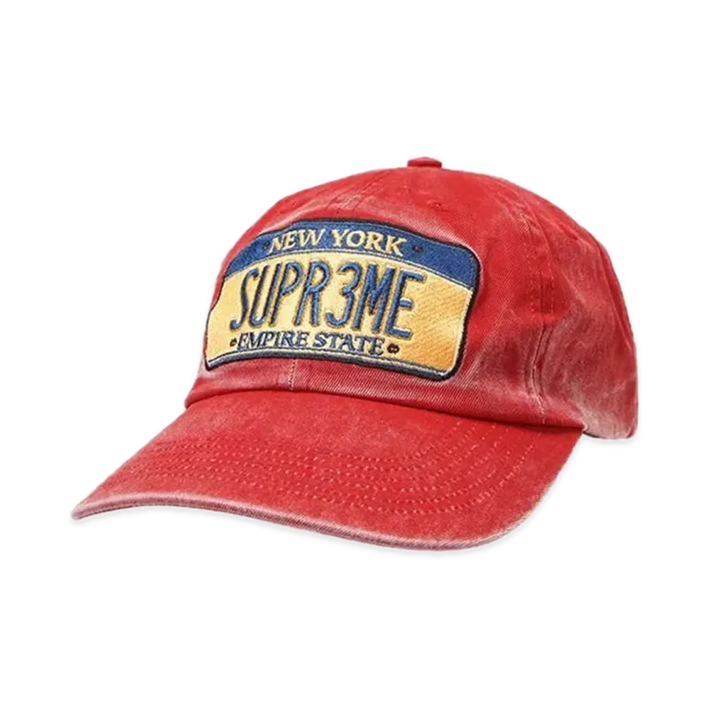 Supreme License Plate 6-Panel "Red"