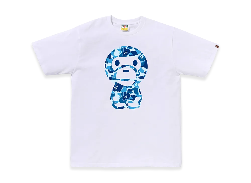 A BATHING APE ABC Camo Big Baby Milo Tee "White/Blue"