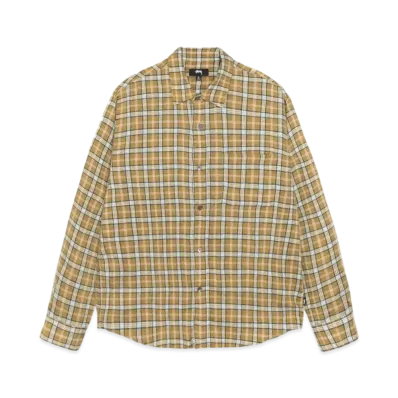Stussy Matthew Shirt Printed Plaid "Gold"