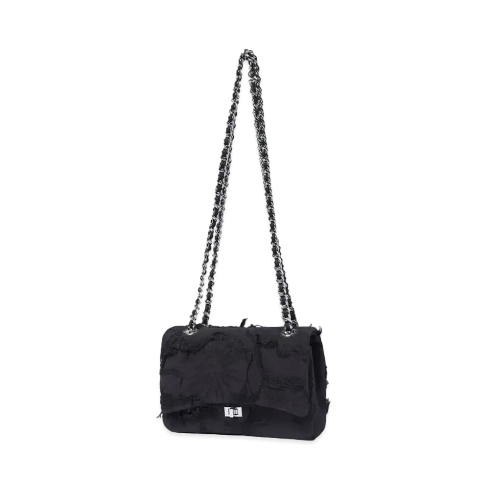 EMOTIONAL WORLD Vintage Chain Bag-Mini "BLACK NAVY"