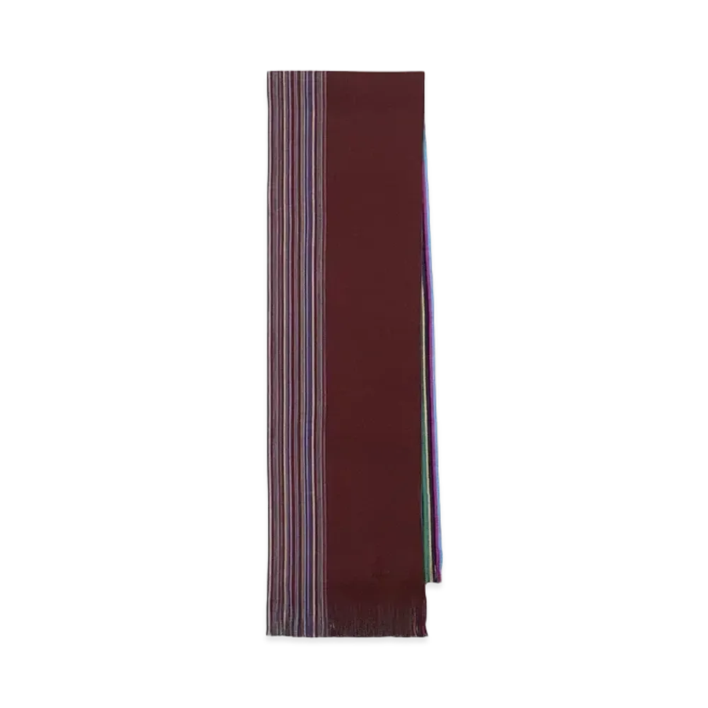 Paul Smith Half-Stripe Russell Scarf "Bordeaux"
