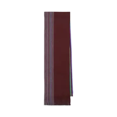 Paul Smith Half-Stripe Russell Scarf "Bordeaux"