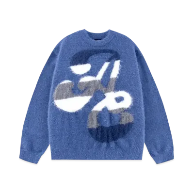 SPLR ANGEL Oversized Gradation Logo Knit "Blue"