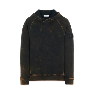 Stone Island 61338 COTTON FLEECE + OFF-DYE OVD TREATMENT "Orange"