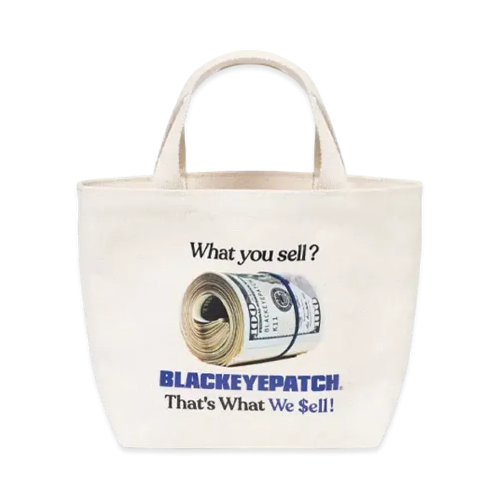Blackeyepatch What We Sell Mini Tote Bag "Beige"