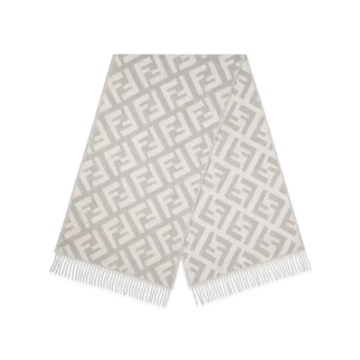 FENDI Cashmere Muffler FF Scarf "Gray"