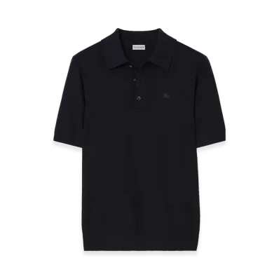Burberry Cashmere Polo Shirt "Navy"