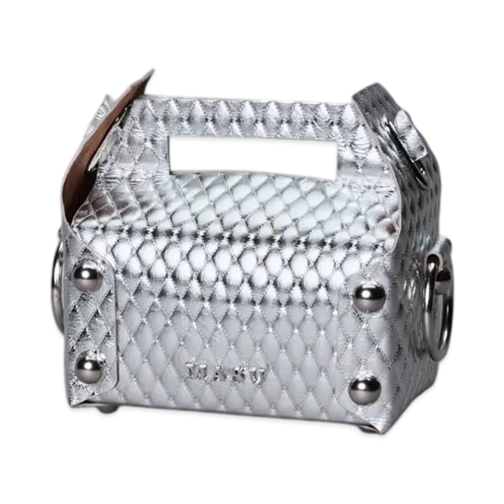 MASU Leather Cake Bag "Silver"