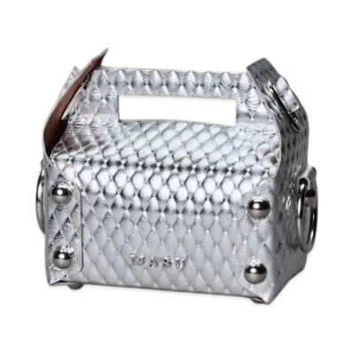 MASU Leather Cake Bag "Silver"