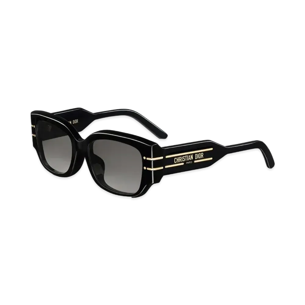 Dior Signature S13F Rectangular Sunglasses "Black"