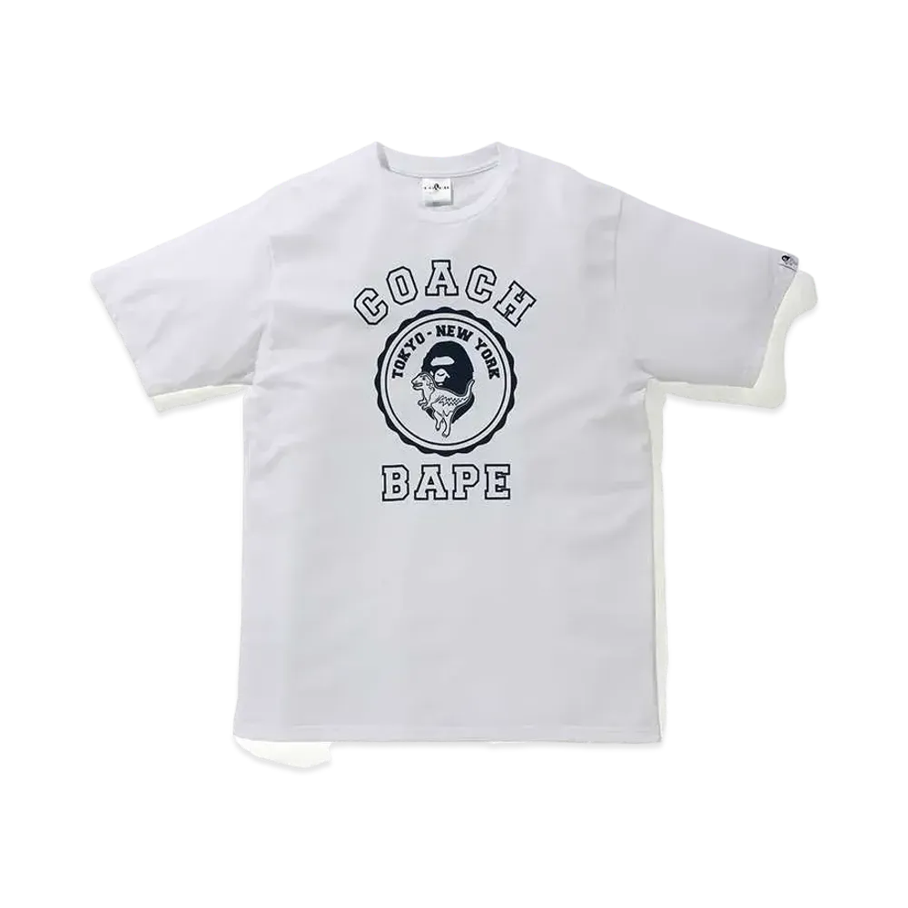 Bape × Coach College Tee "White"