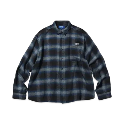 LFYT CLASSIC OMBRE PLAID SHIRT "NAVY"