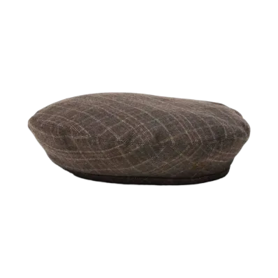 NEW ERA Beret Glitter Glen Check "Walnut"