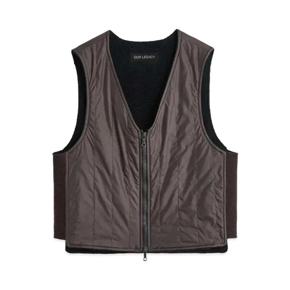OUR LEGACY Quilt Liner Vest Aero Nylon "Oxidized Grey"