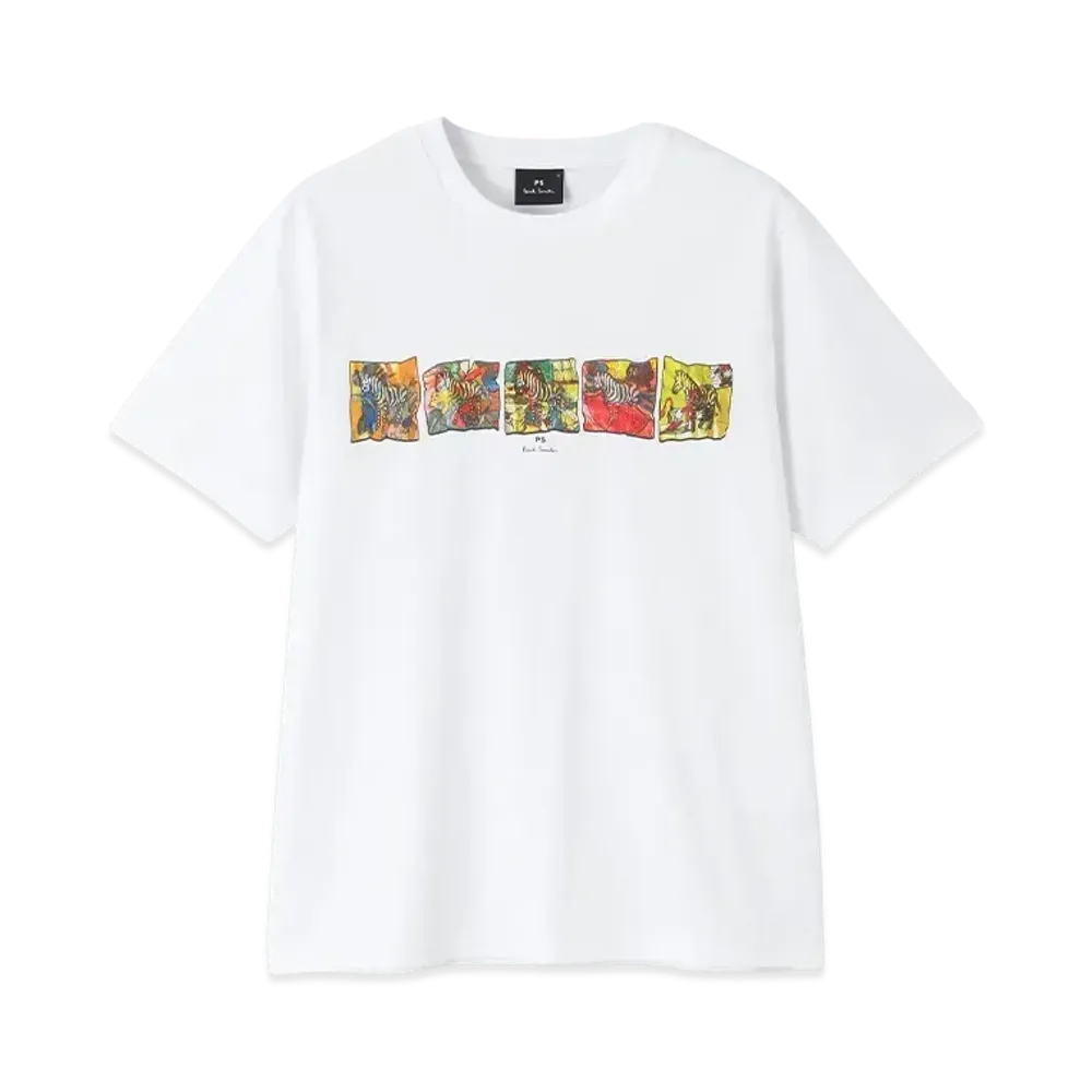 Paul Smith Zebra Comic Tee "White"