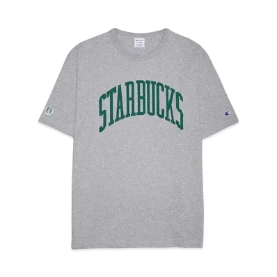 STARBUCKS x BEAMS x Champion Heavyweight T-shirt "Gray"