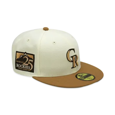 NEW ERA x THE CAP 59Fifty Soft Tropics Colorado Rockies "Chrome White/Wheat"