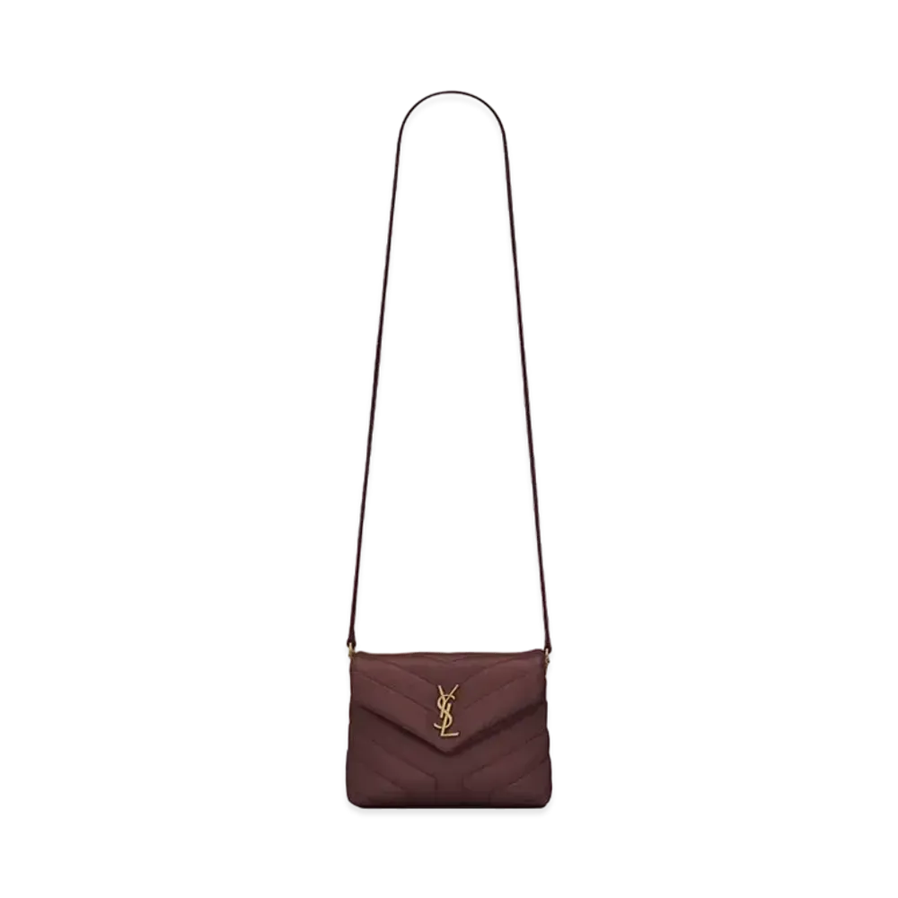 Saint Laurent Loulou Toy Bag In Matelasse Y Leather "Rouge Legion"