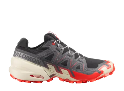 Salomon Speedcross 6 "Black/Fiery Red/Almond Milk"