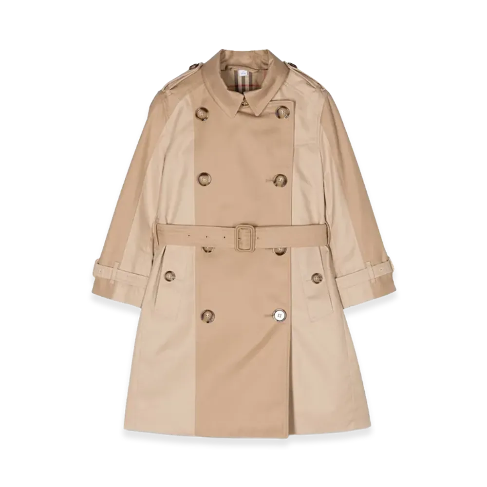 Burberry Kids Trench Coat With Anais Belt "Beige"