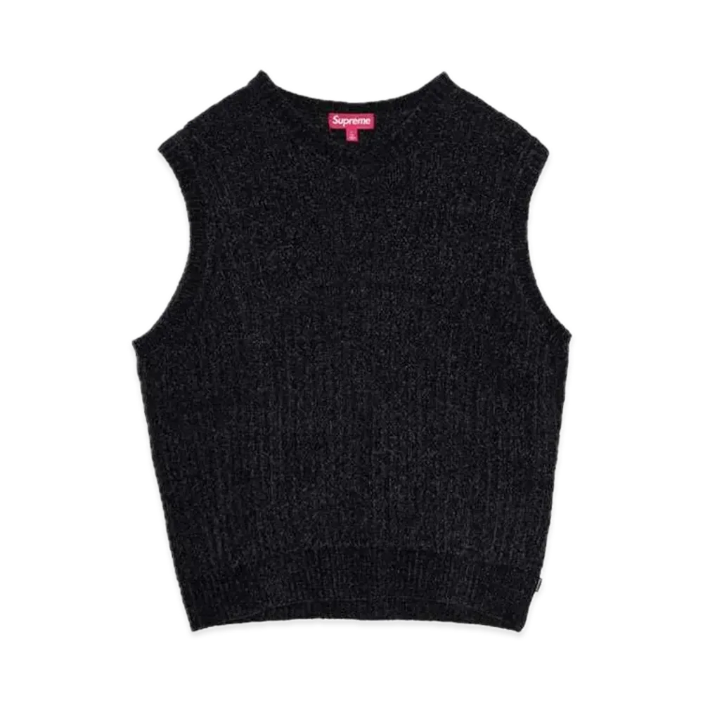 Supreme Chenille Sweater Vest "Black"