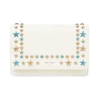Jimmy Choo Palace Soft Grainy Calf Leather Mini Bag With Star Studs "Multicolour/Latte"