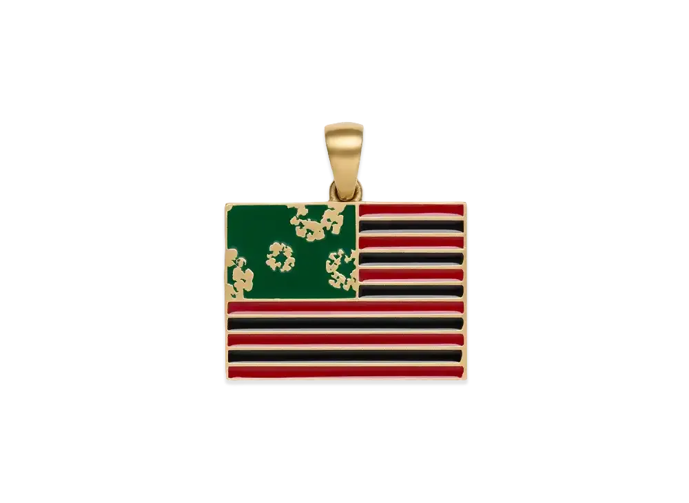 DENIM TEARS Pan African Flag Pendant "Red/Black/Green"