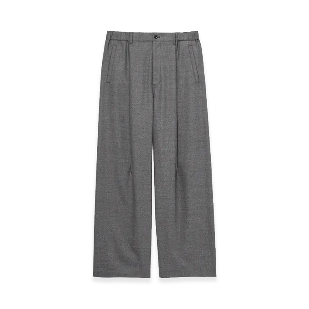 Graphpaper Melange Matt Worsted Side Seamless Trousers "Stone Gray"