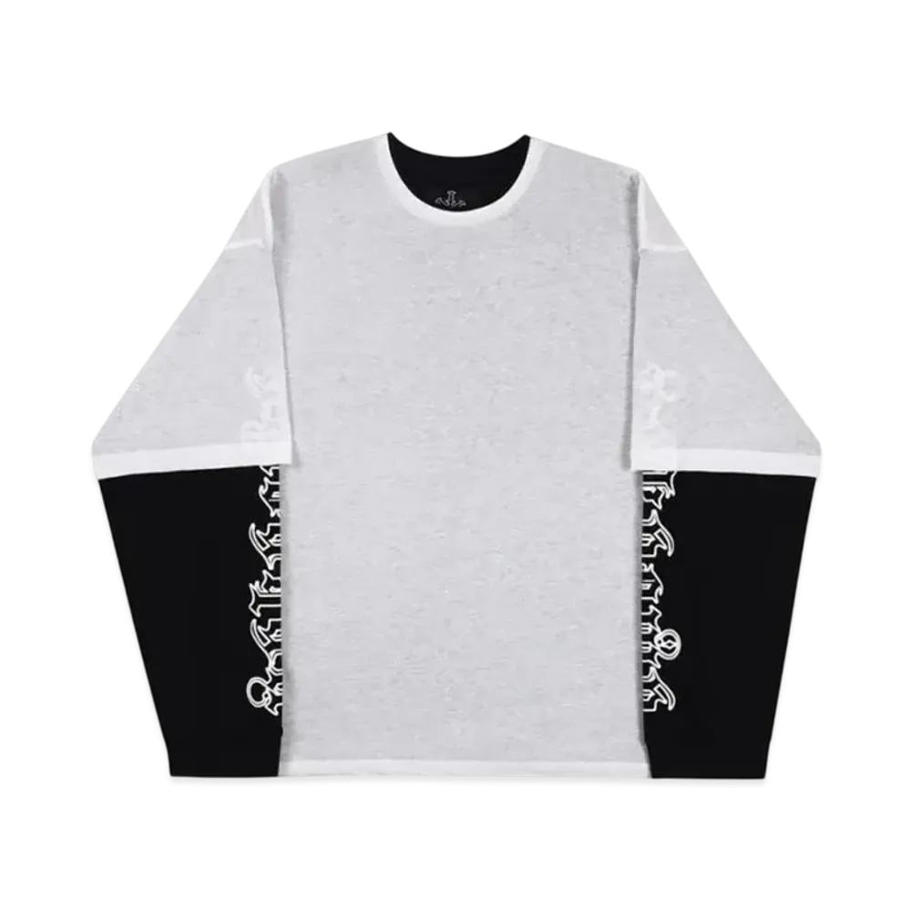 Unknown London Double Layer Angel Screen Print LS Tee "Grey"