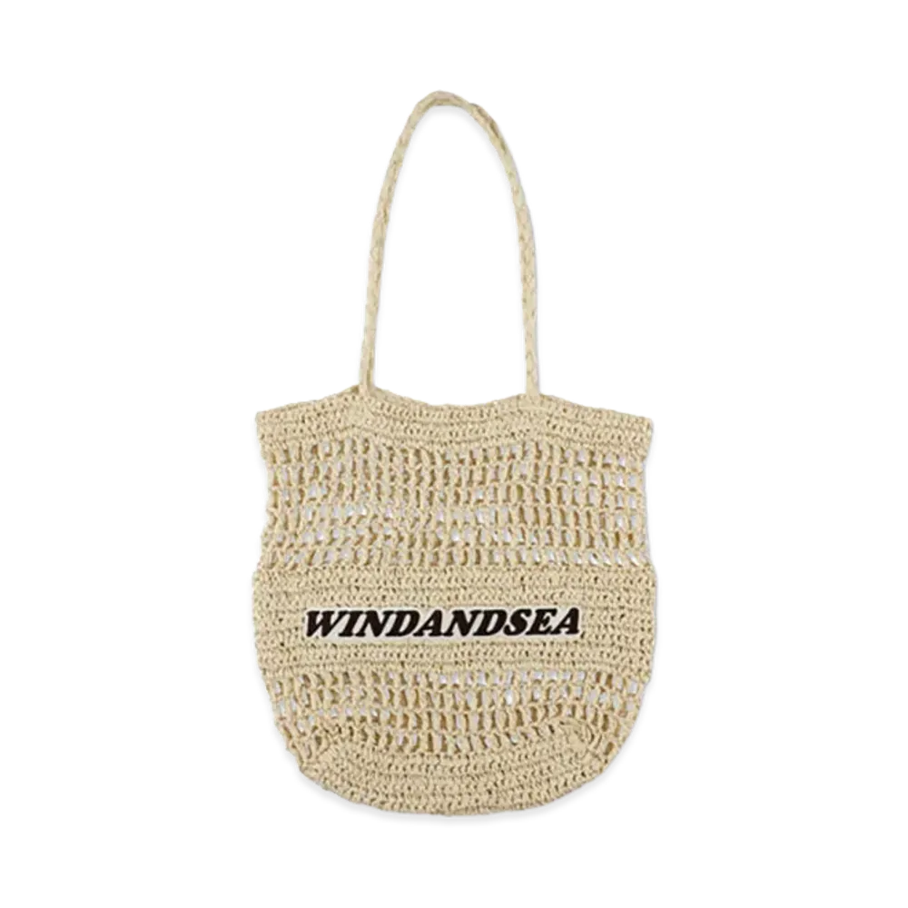 WIND AND SEA Paper Mesh Tote "Beige"