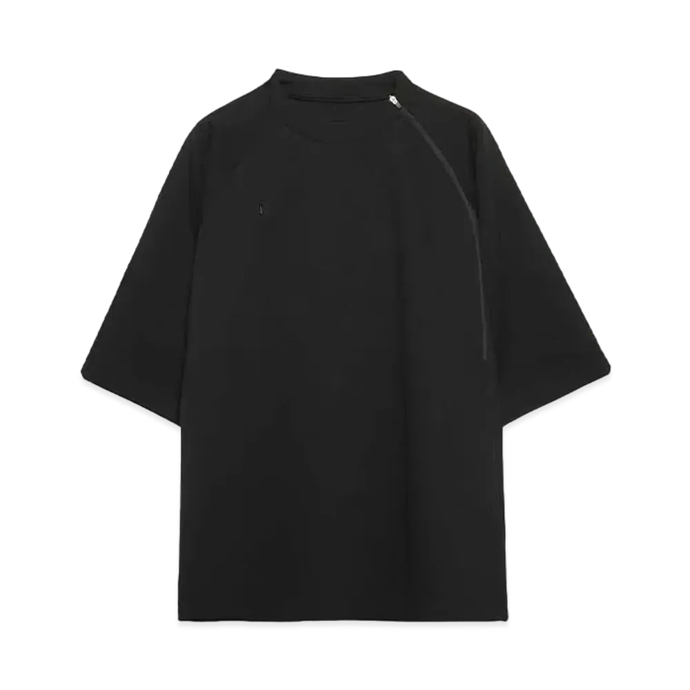 White Mountaineering SIDE ZIP T-SHIRT "BLACK"