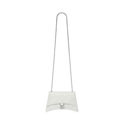 BALENCIAGA Crush XS Chain Bag Quilted "White"