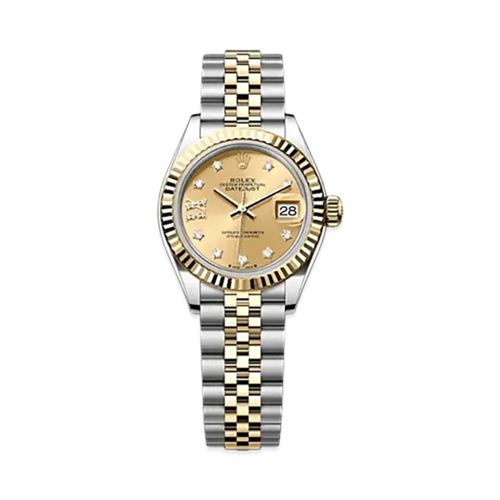ROLEX Lady-Datejust 28mm Oystersteel & Yellow Gold 279173 "Champagne-colour"