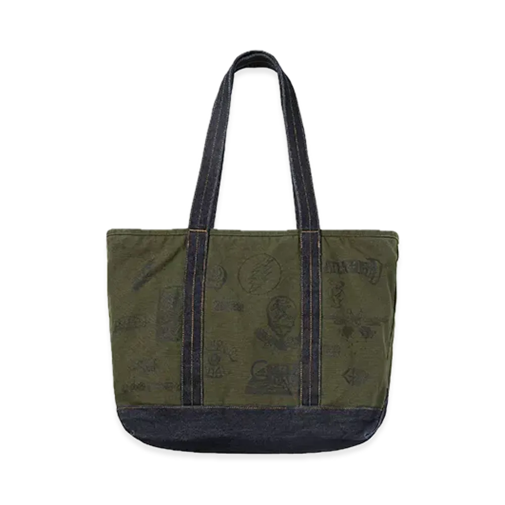 thisisneverthat x Grateful Dead Iconography Tote Bag "Khaki"