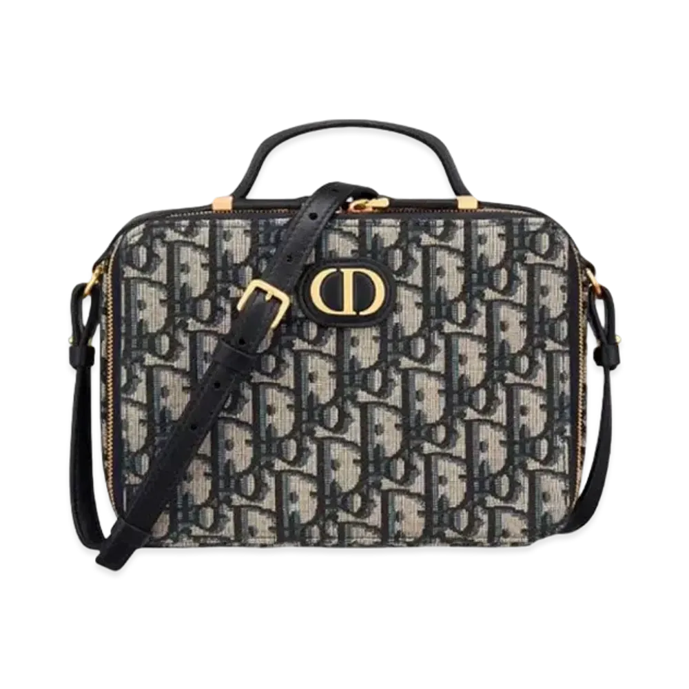 Dior 30 Montaigne Box Bag Dior Oblique Jacquard "Blue"