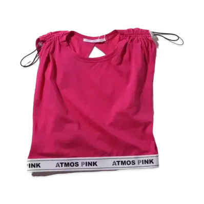 atmos pink Back Twist Sleeveless Tops "Pink"