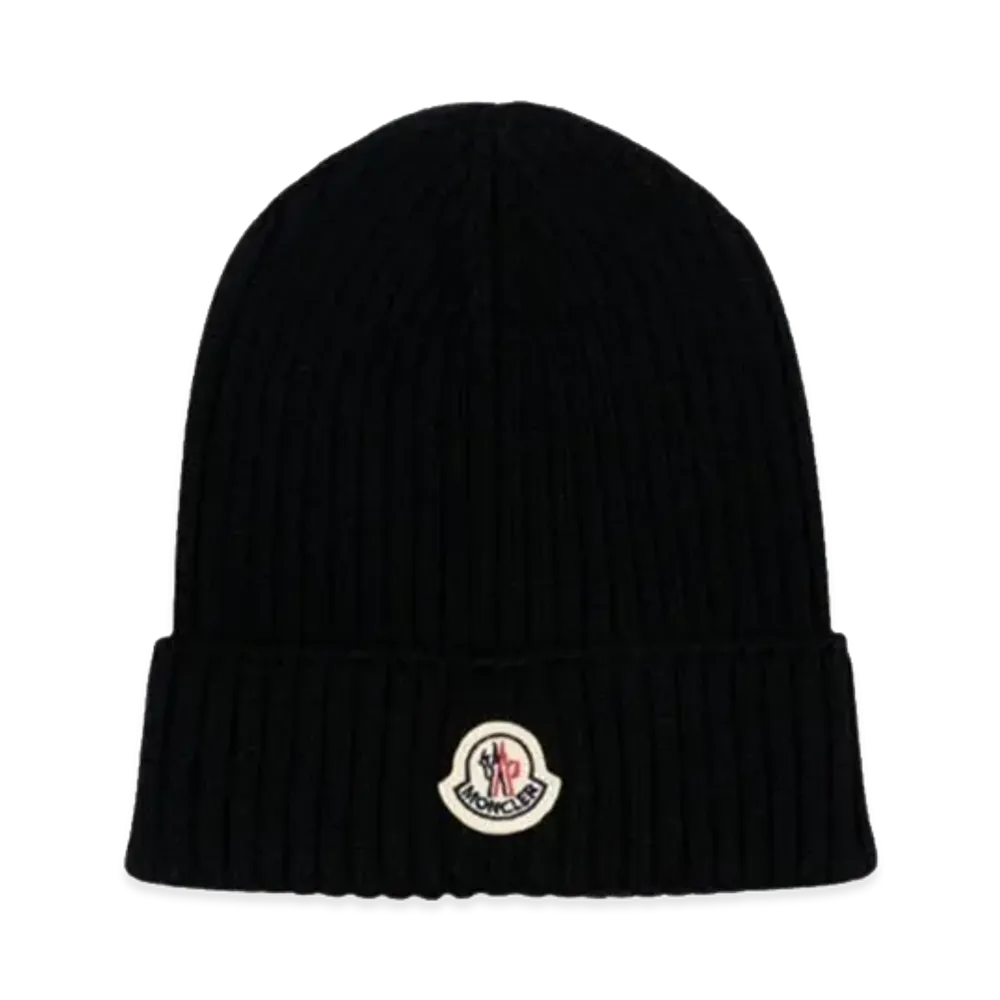 MONCLER Kids Beanie Hats "Black"