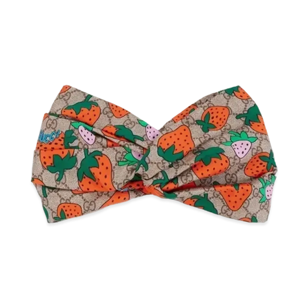 GUCCI GG and GUCCI Strawberry Print Headband