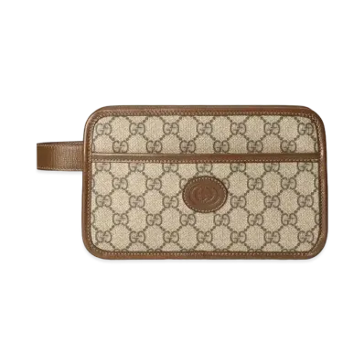 GUCCI GG Travel Pouch with Interlocking G