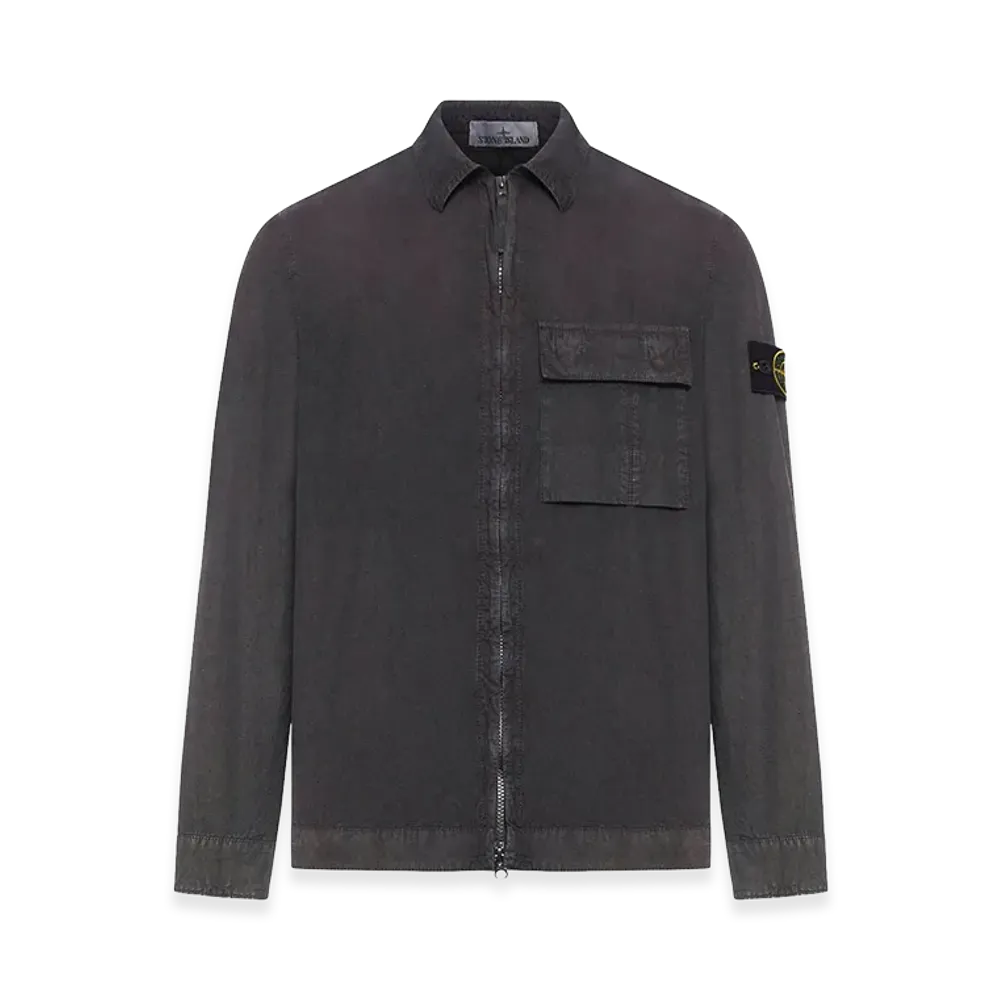 Stone Island Shirt With Zip And Pocket "Grey"
