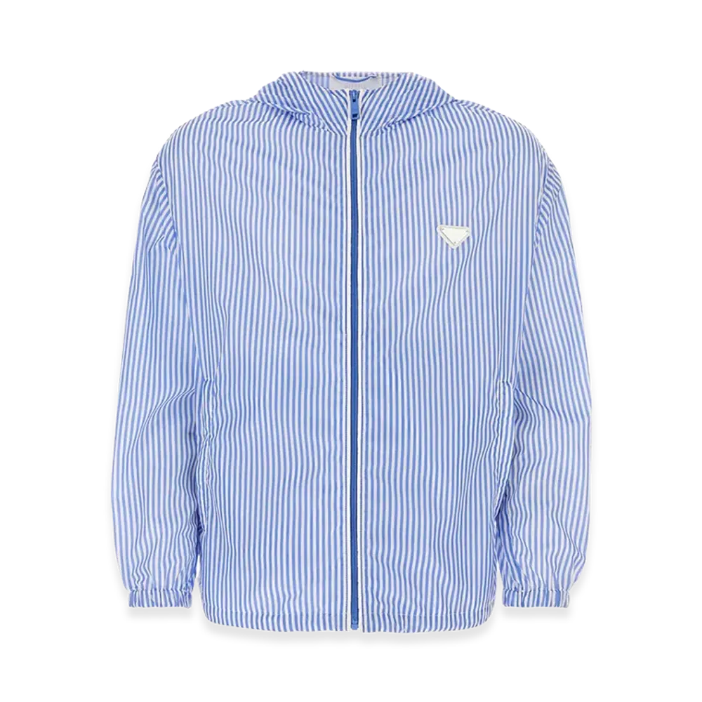 PRADA Printed Re-Nylon Windbreaker "Light Blue"