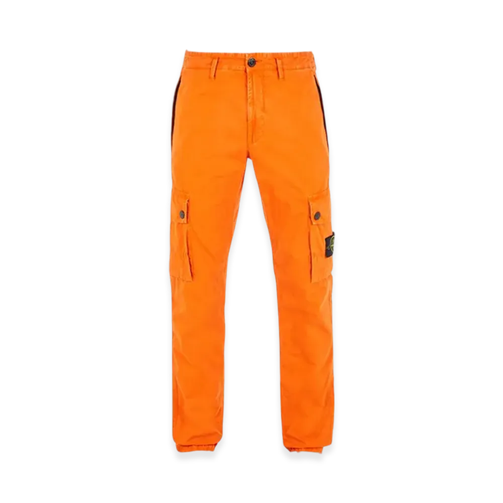 Stone Island 303WA Old Treatment Slim Fit Cargo Pants - 24SS "Orange"