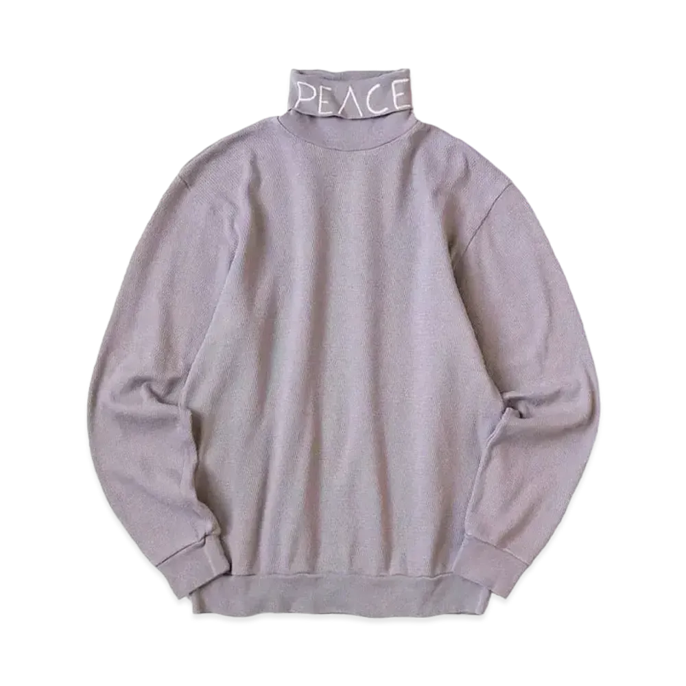 KAPITAL Waffle India High Neck Long Tee "Light Purple"