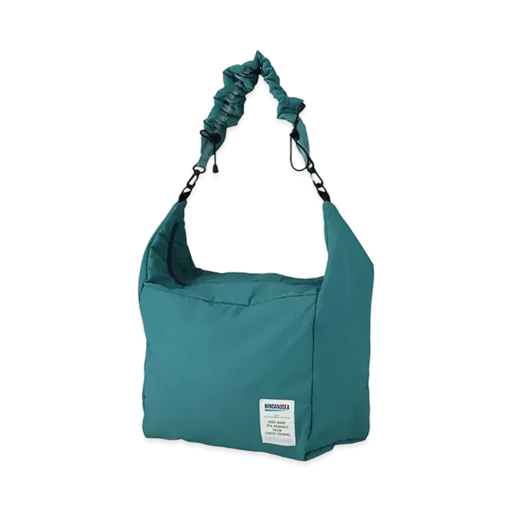 WIND AND SEA Fishnet Recycled Nylon Shoulder Bag "Sea_Foam"
